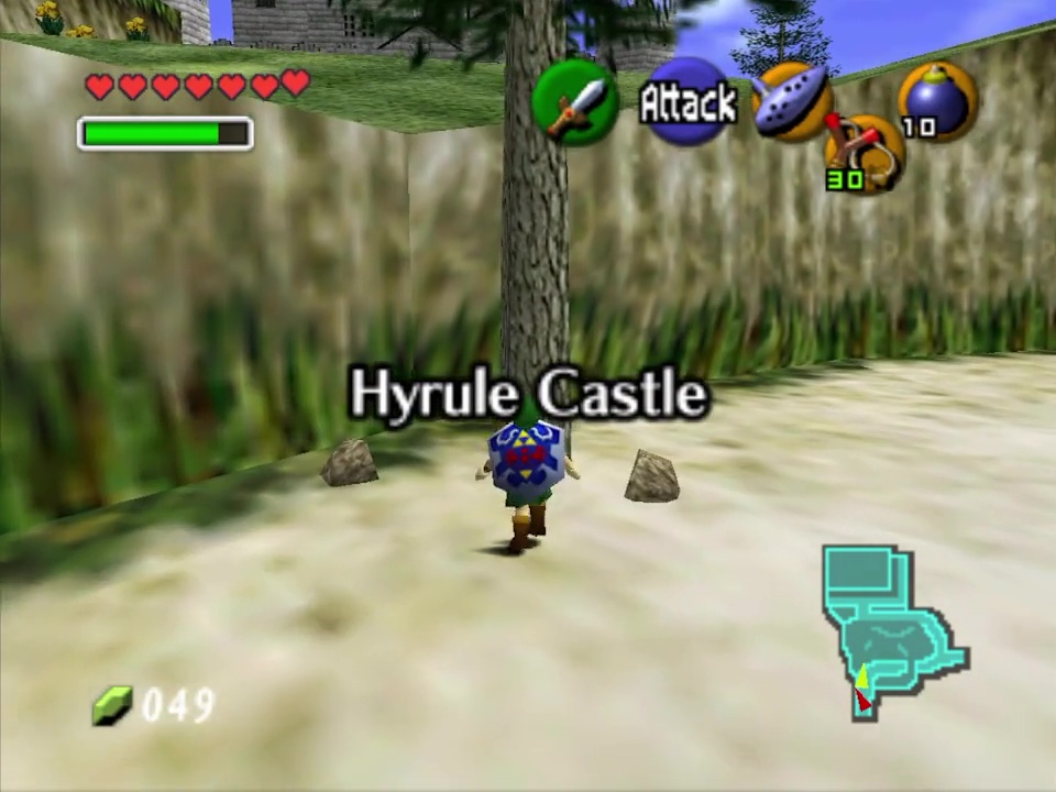 Skulltula from rolling into tree near Hyrule Castle