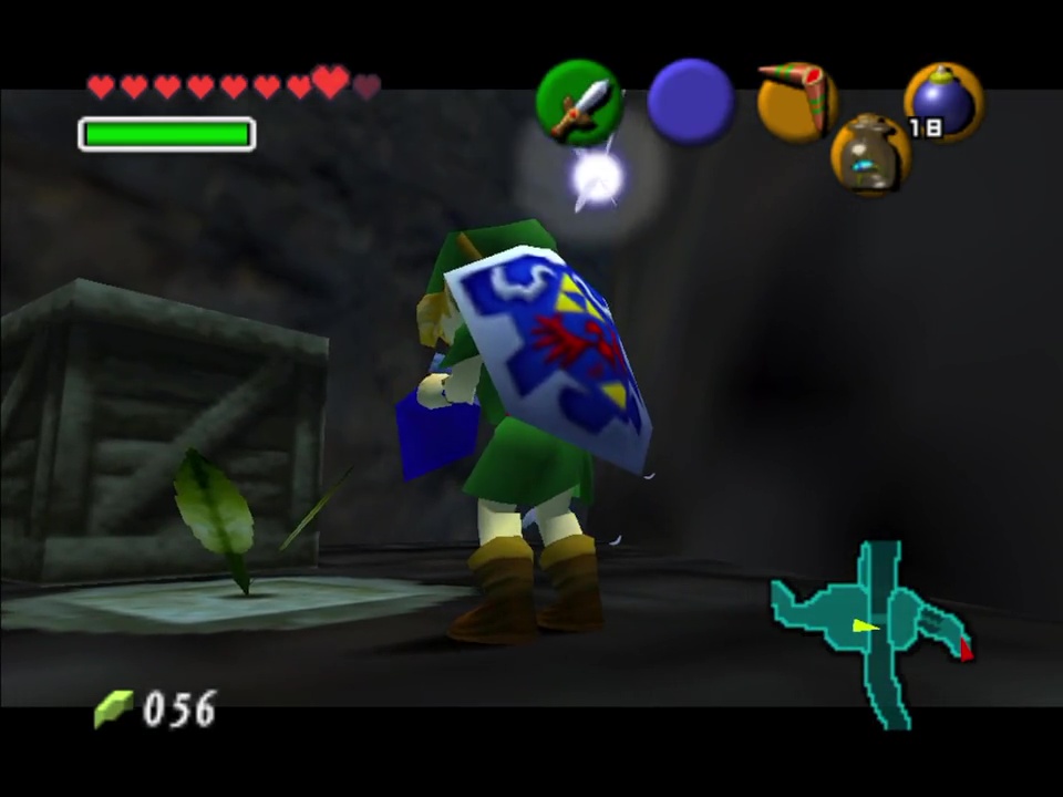 Float to the bottom of the Gerudo Valley River and use a bottle of bugs on this soft dirt