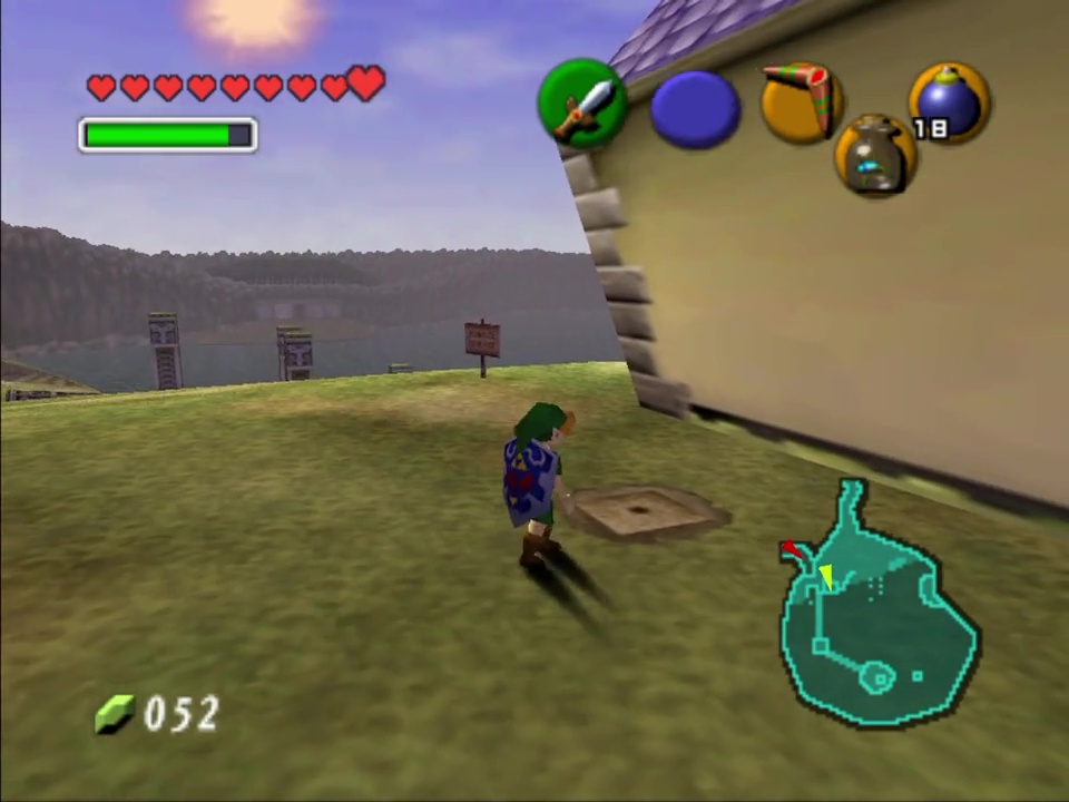 Use a bottle of bugs on this soft dirt in Lake Hylia