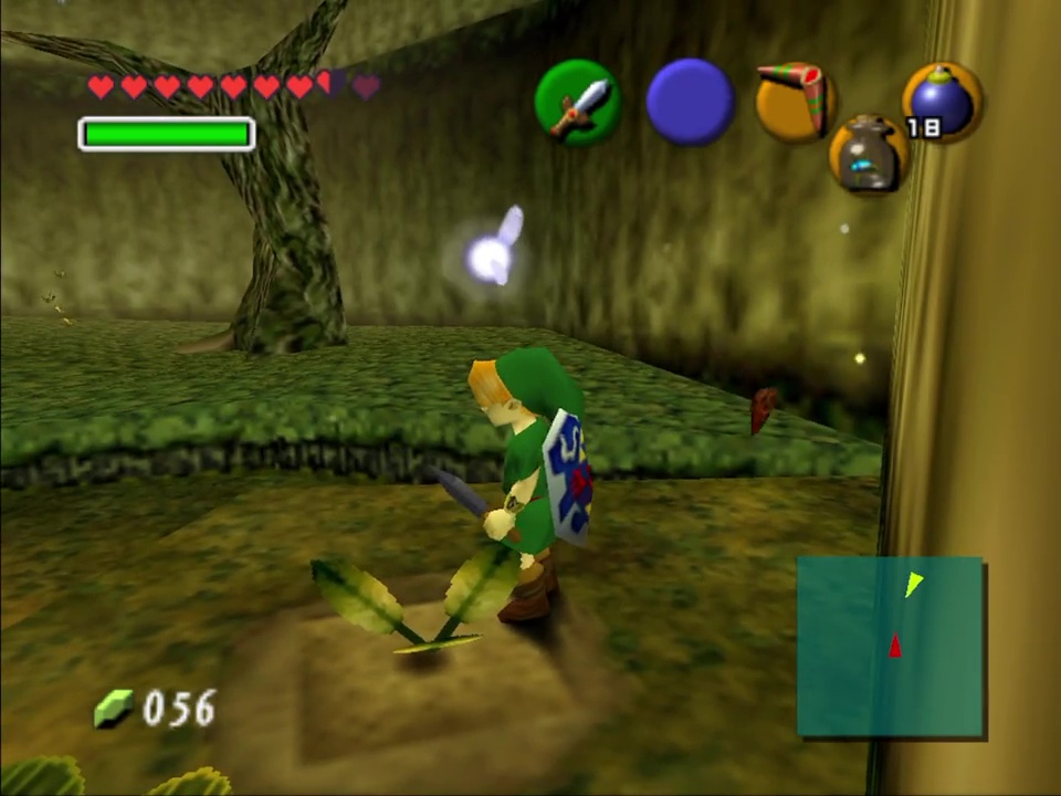Use a bottle of bugs on this soft dirt in the Lost Woods