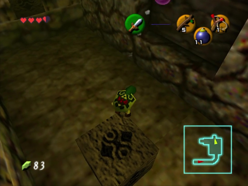 Bomb this wall in the block-pushing room
