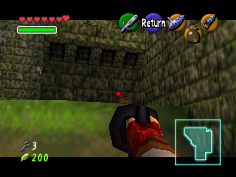 Hookshot up to this chest, the skulltula is to the left