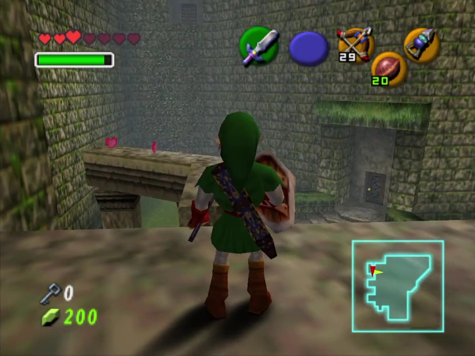 Jump onto these ruins, the skulltula will be to the left