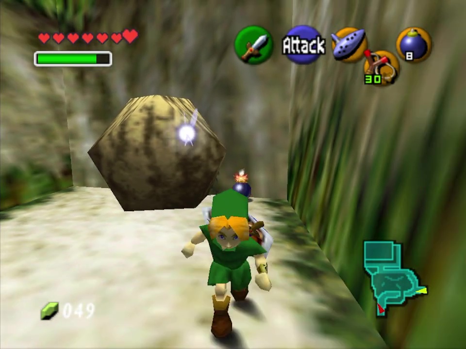 You'll have to blow up this rock near Hyrule Castle