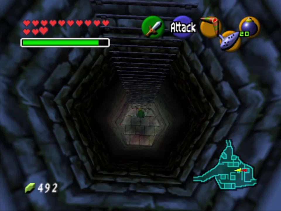 Jump in the Well and enter the Bottom of the Well