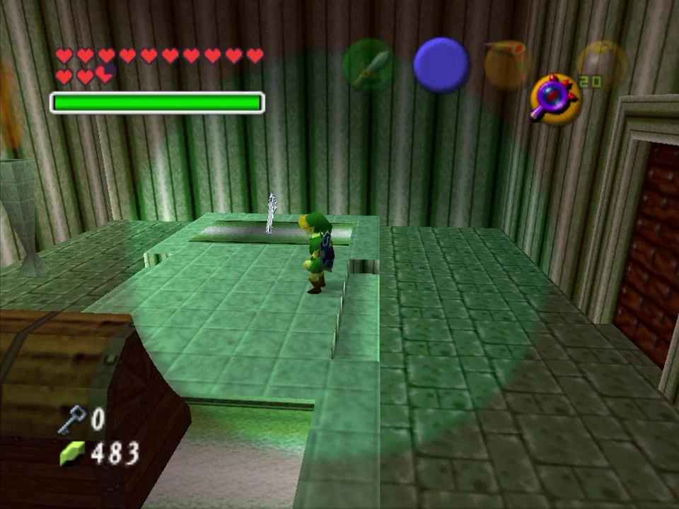 Use the Lens of Truth to cheat at the treasure chest game in Hyrule Castle Market at Night