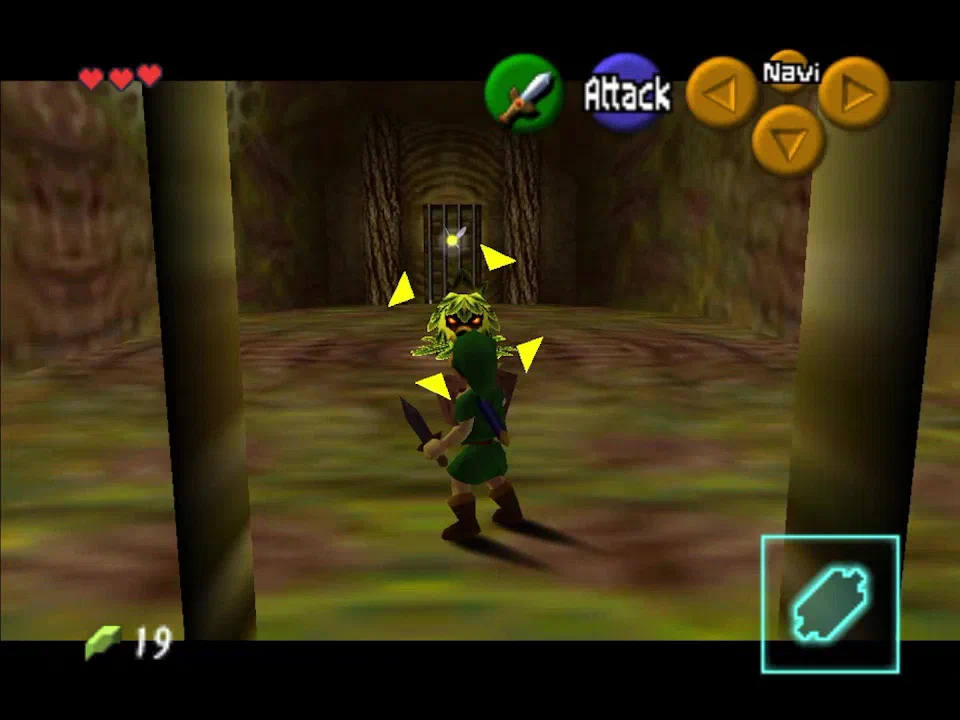 Hold your shield out to deflect the Deku Scrub's attack