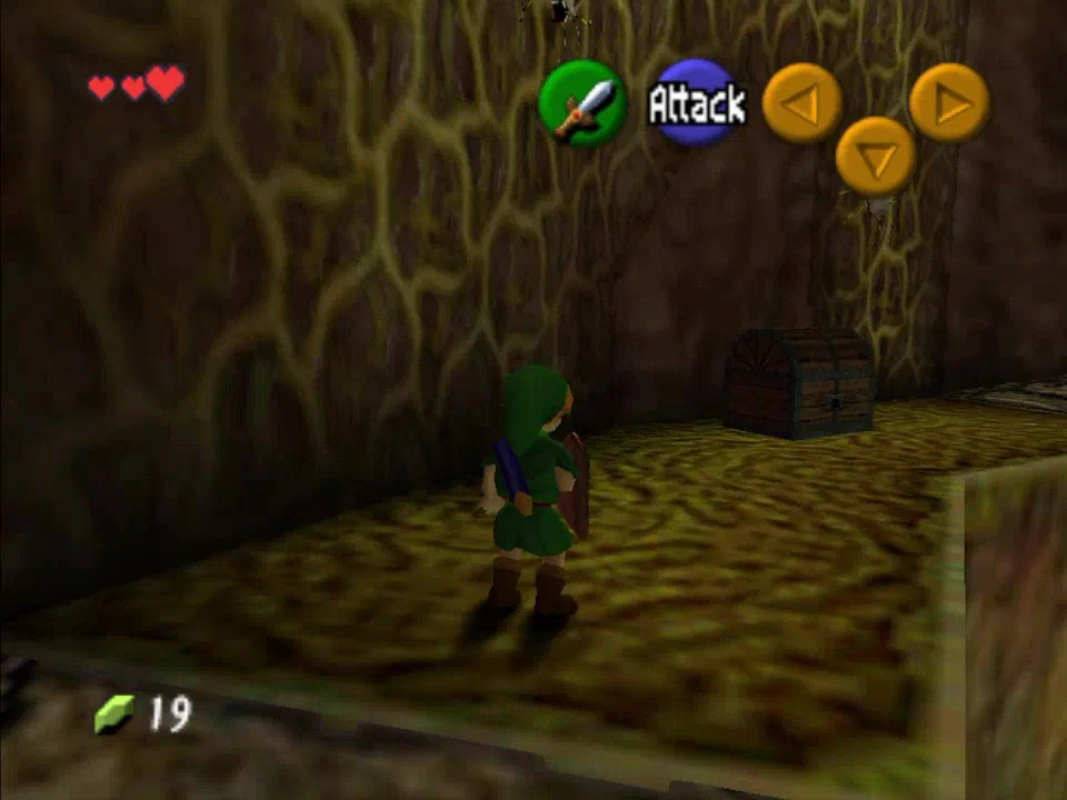 The chest Inside the Deku Tree with the dungeon map