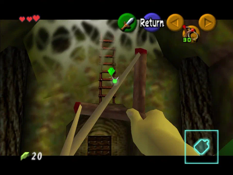 Shoot the ladder with your slingshot