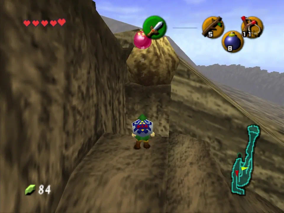 Blow up these rocks to access the top of Death Mountain