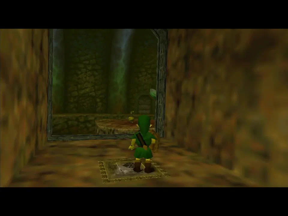 You'll be back in the main room, where you can open the opposite door by stepping on this switch