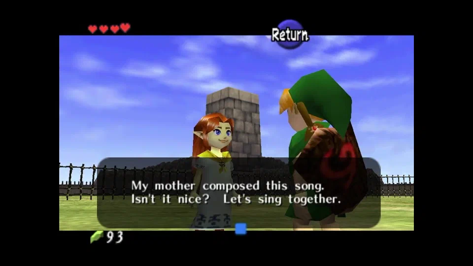 Pull out your Ocarina after Malon mentions her mother