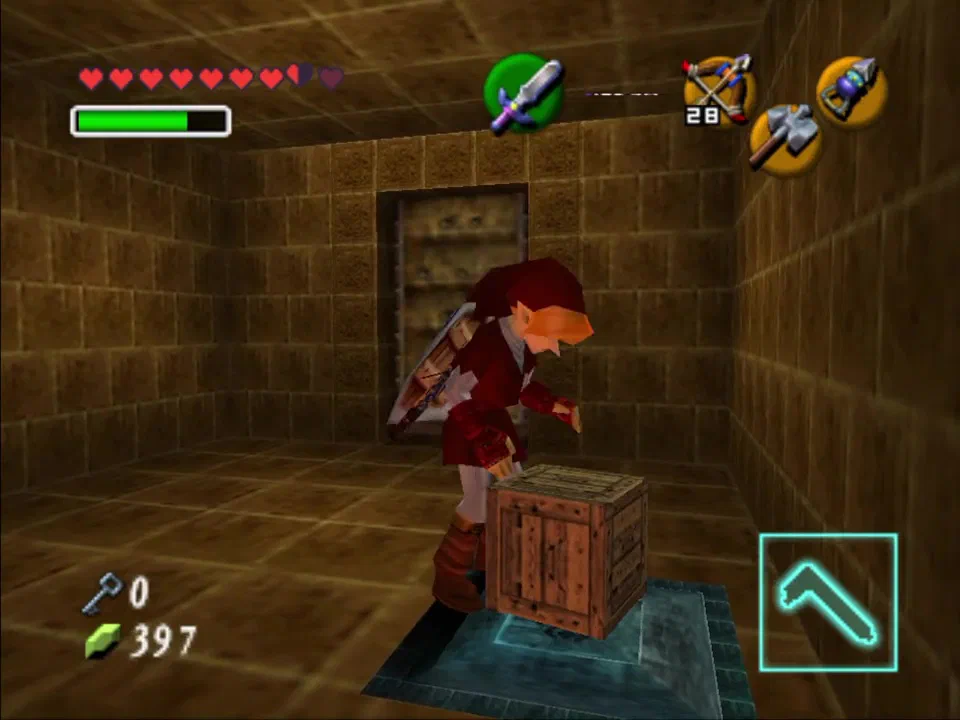 Place the crate on this switch