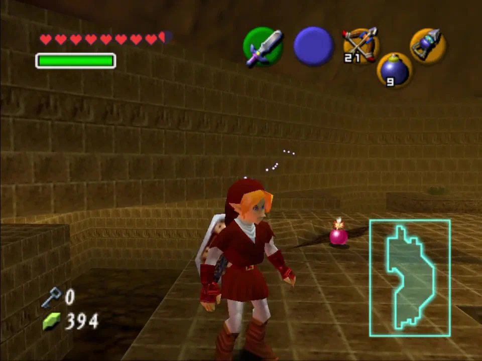 Key 6 will be down this passageway that you bomb