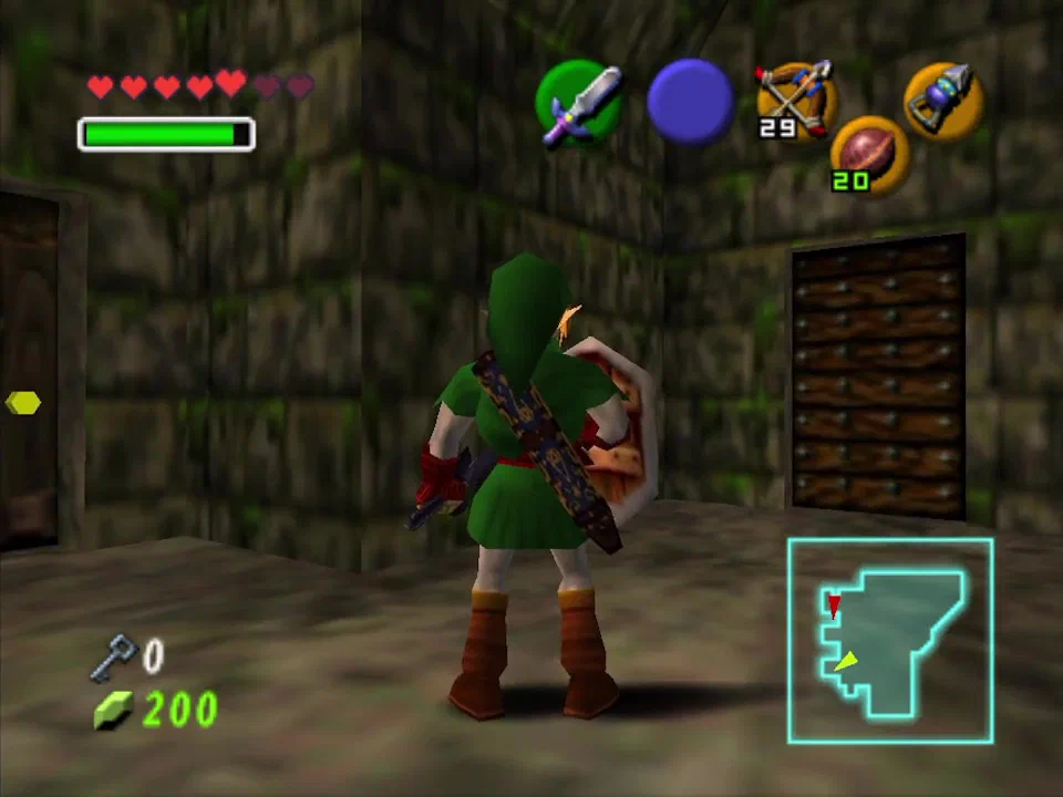 Enter this door on the right to fight some hands and get a small key
