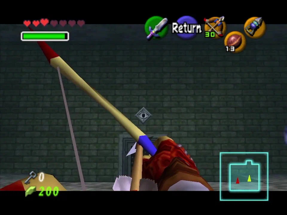 Shoot the eye above the Twisted Corridor