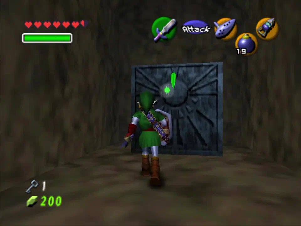 Play the Song of Time to make this block disappear