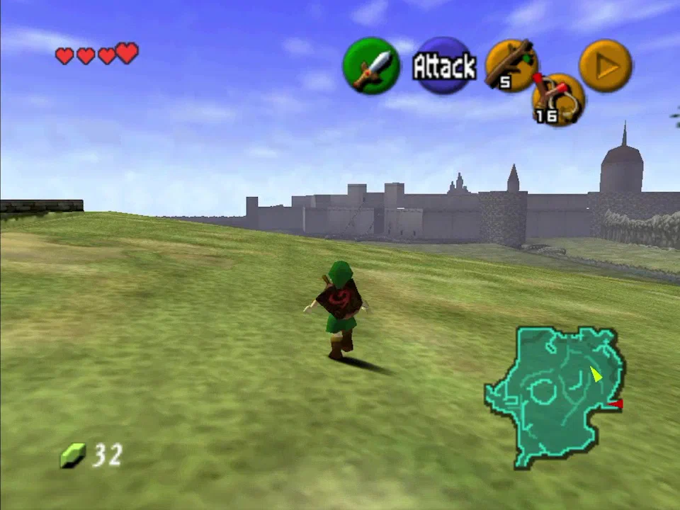 You should see Hyrule Castle in the distance