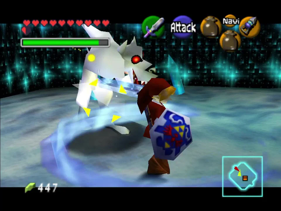 Charge your sword and release it when the Wolfos starts to attack you