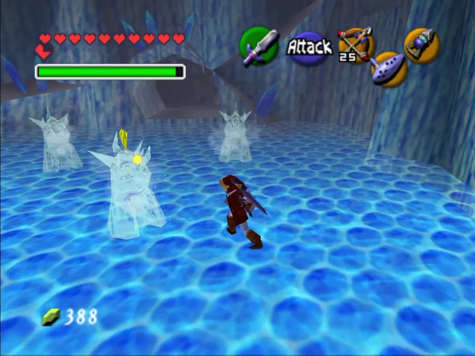Kill all 4 ice monsters to open the door