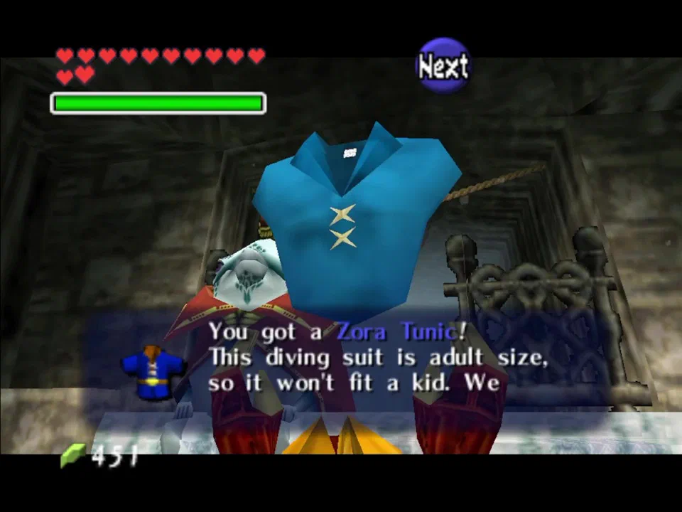 Talk to King Zora after thawing him