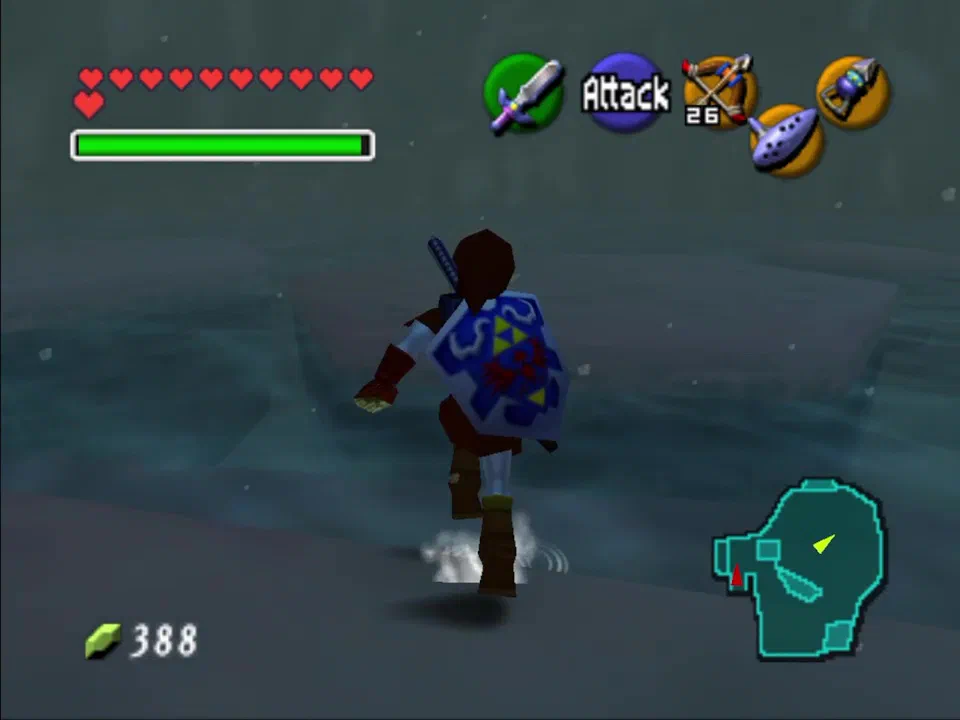 Jump Across the Frozen Ice Blocks and enter the cave