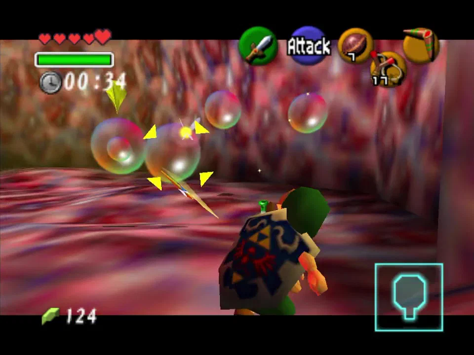 Quickly destroy all these bubbles to get the compass