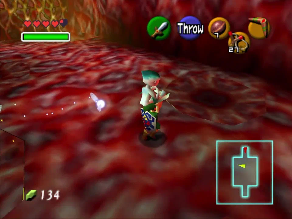 Fall through the hole to the right, which is now unblocked