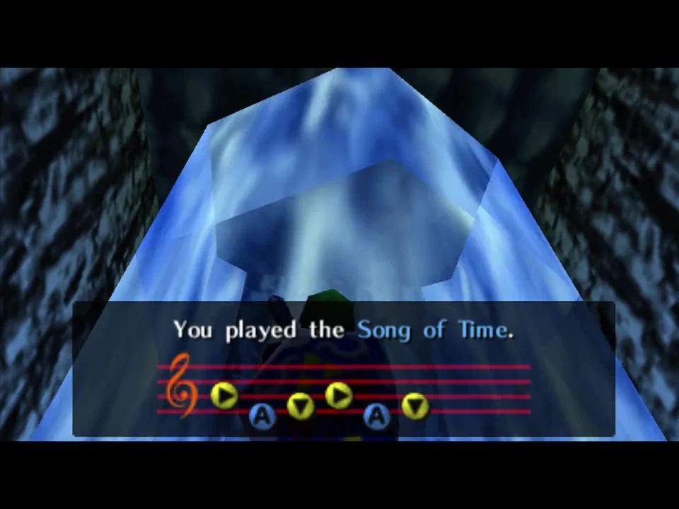 Play the Song of Time to move this giant stone