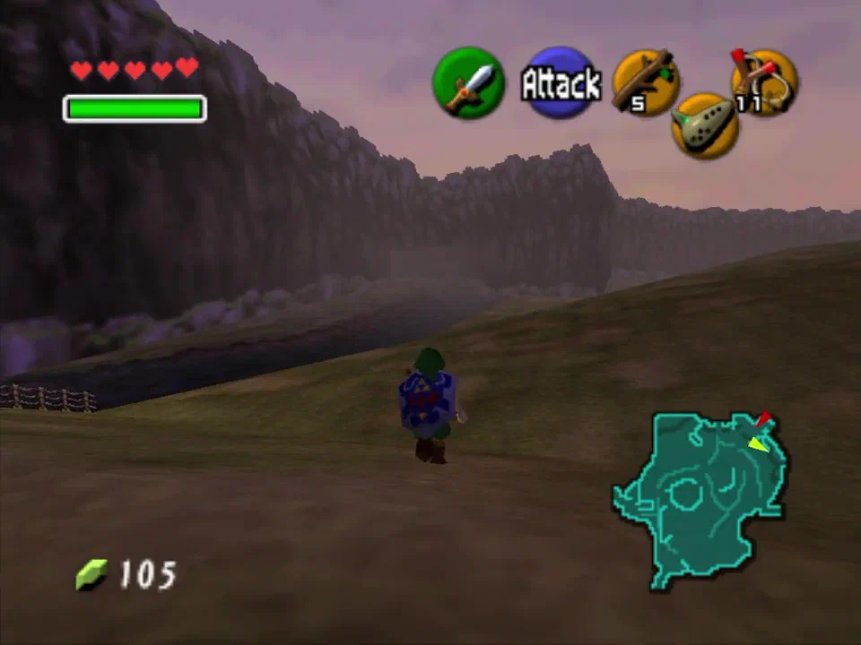 Zora's River is just east of the Kakariko Village Entrance