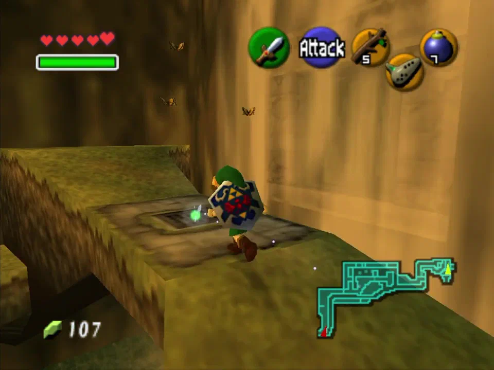 Play Zelda's Lullaby to open the waterfall